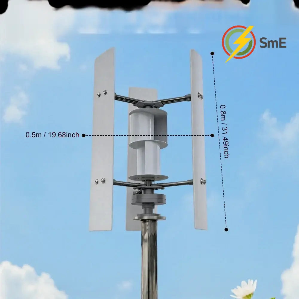 2000W 2KW Vertical Axis Wind Turbine 12V 24V 48V Wind Generator CE Certified Free Energy Low Speed Start Off Grid for