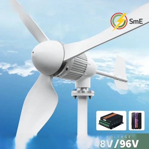 2KW 5KW Horizontal Axis Wind Turbine 12V 24V 48V 96V Wind Generator CE Certified Free Energy Low Speed Off Grid for