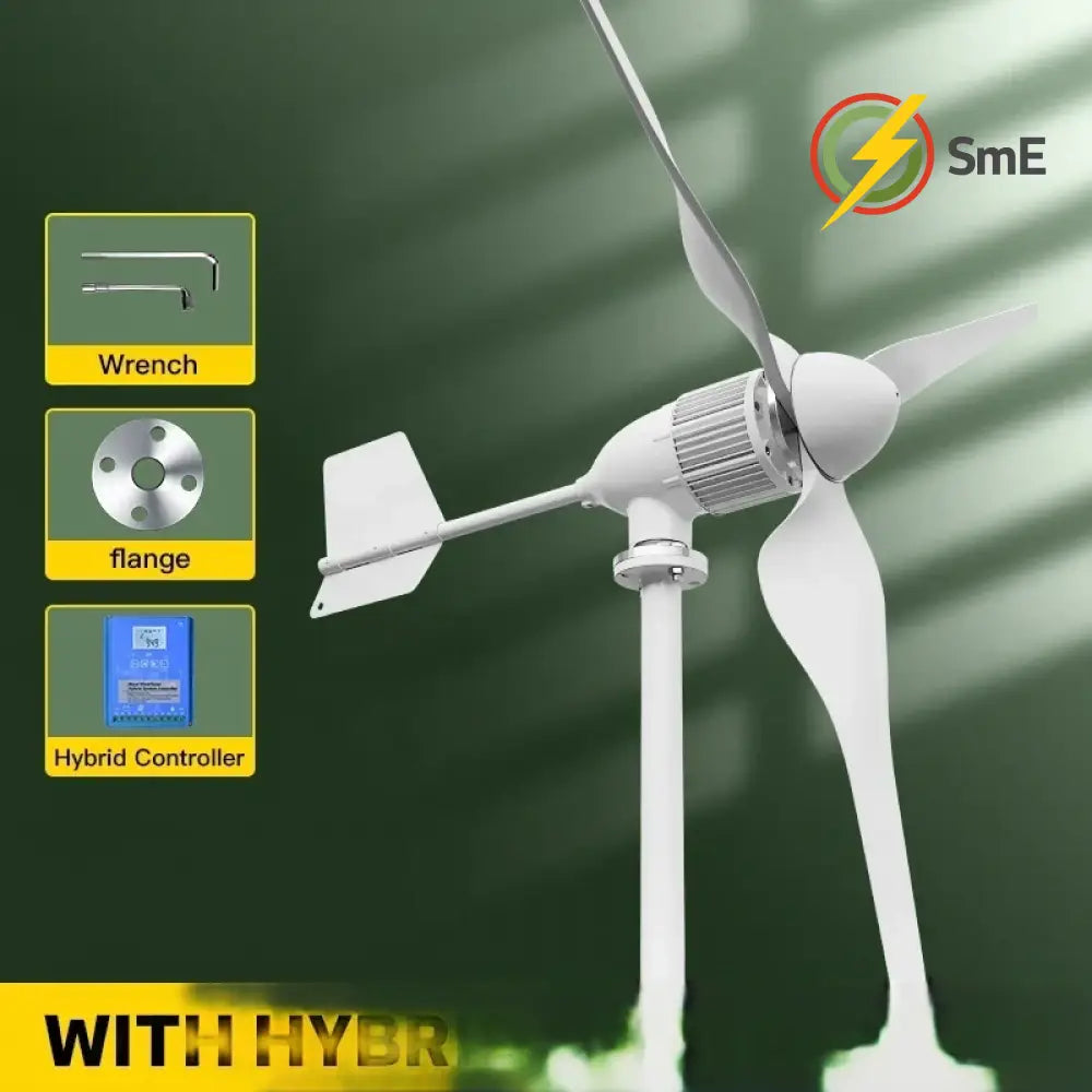 2KW 5KW Horizontal Axis Wind Turbine 12V 24V 48V 96V Wind Generator CE Certified Free Energy Low Speed Off Grid for