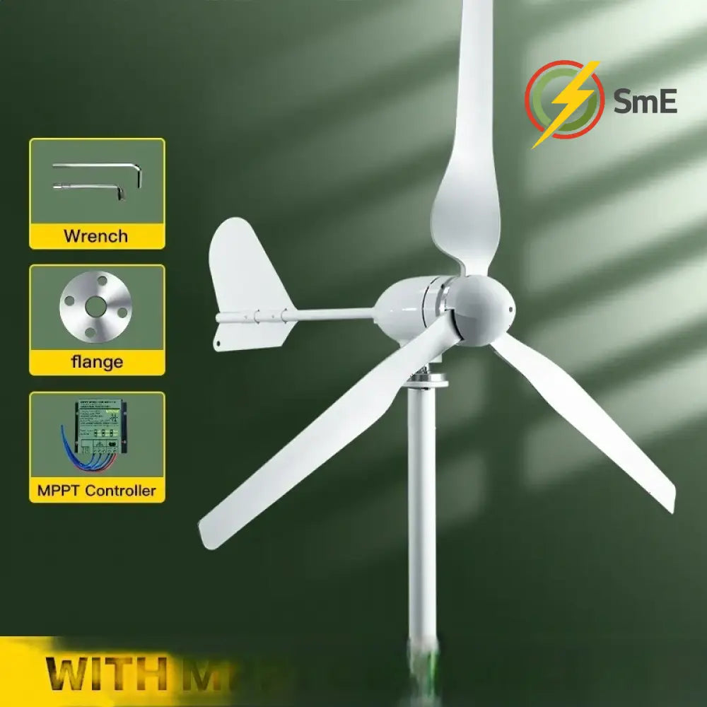 2KW 5KW Horizontal Axis Wind Turbine 12V 24V 48V 96V Wind Generator CE Certified Free Energy Low Speed Off Grid for