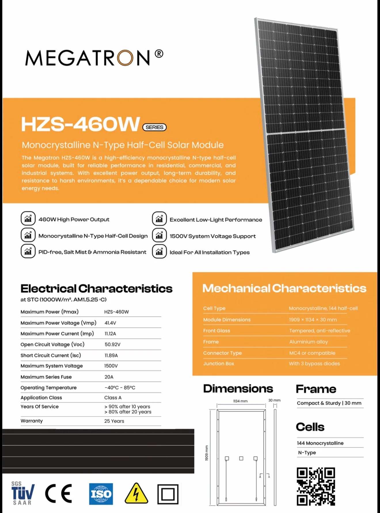 5KW MPPT Growatt Dyness 5.12 Lithium Battery Combo Backup Power Kit 6x Solar 460w Solar Panels Mono