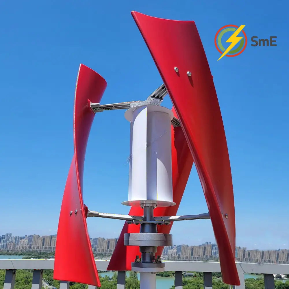 5000W 6000W Vertical Wind Turbine 12V 24V 48V Small Windmill Free Energy Wind Generator for 110V or 220V Household Farm