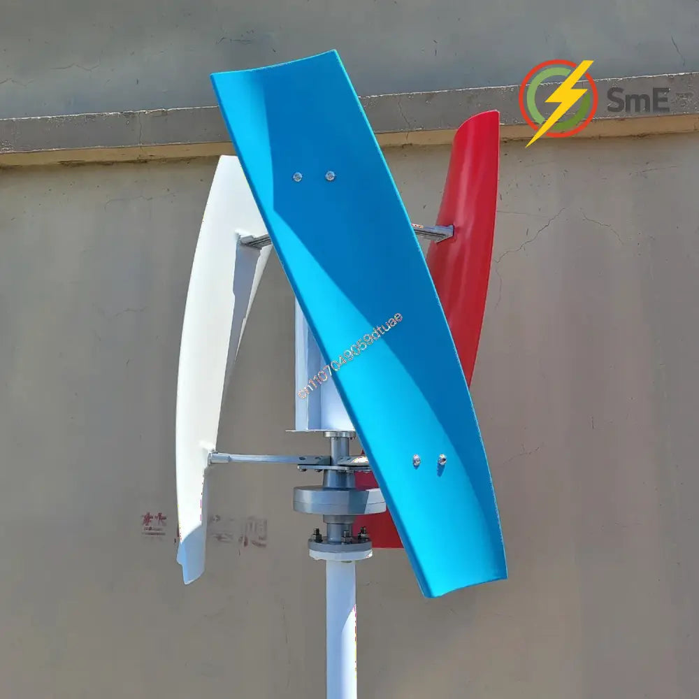 5000W 6000W Vertical Wind Turbine 12V 24V 48V Small Windmill Free Energy Wind Generator for 110V or 220V Household Farm