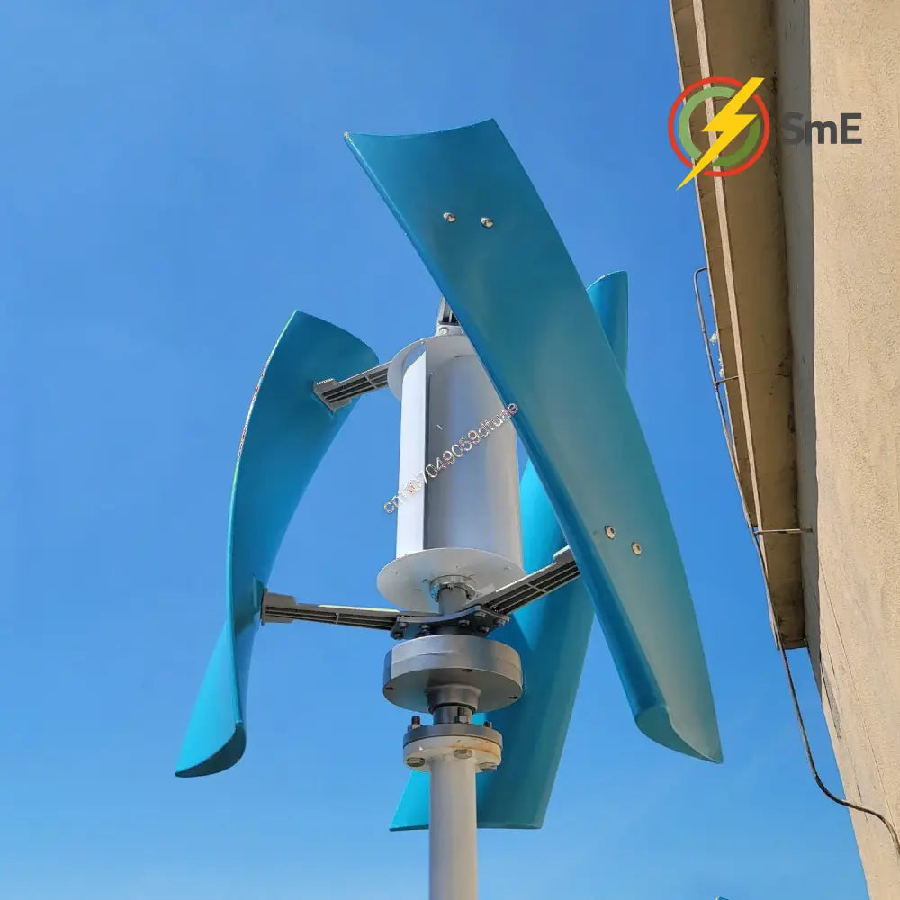 5000W 6000W Vertical Wind Turbine 12V 24V 48V Small Windmill Free Energy Wind Generator for 110V or 220V Household Farm
