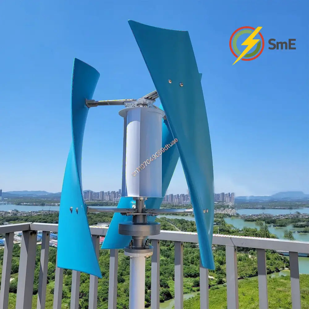5000W 6000W Vertical Wind Turbine 12V 24V 48V Small Windmill Free Energy Wind Generator for 110V or 220V Household Farm