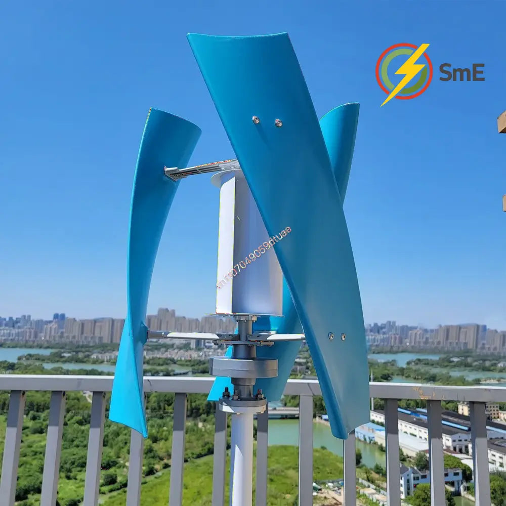 5000W 6000W Vertical Wind Turbine 12V 24V 48V Small Windmill Free Energy Wind Generator for 110V or 220V Household Farm
