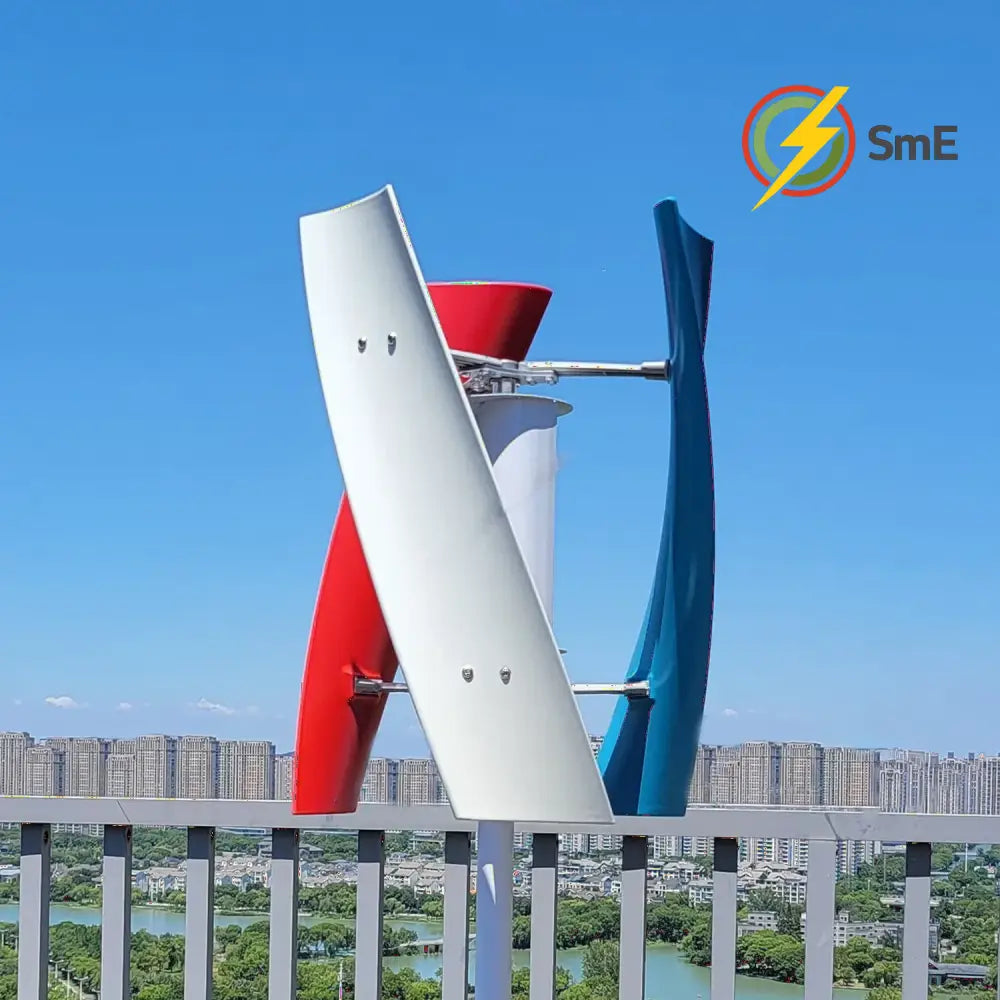 5000W 6000W Vertical Wind Turbine 12V 24V 48V Small Windmill Free Energy Wind Generator for 110V or 220V Household Farm