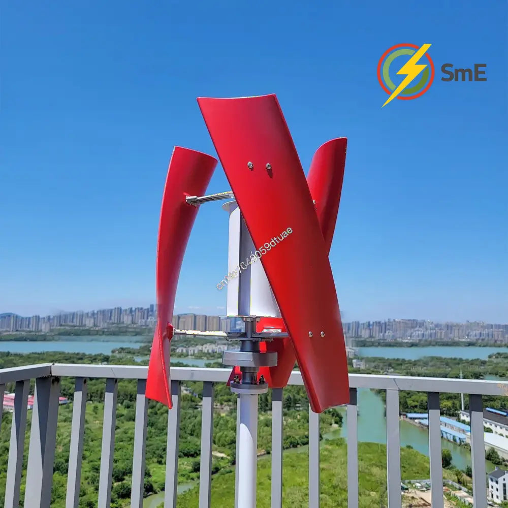 5000W 6000W Vertical Wind Turbine 12V 24V 48V Small Windmill Free Energy Wind Generator for 110V or 220V Household Farm