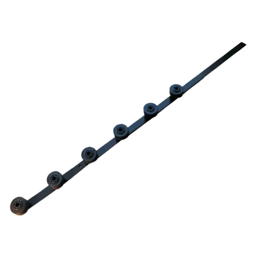 6 Line Straight Square Tube Black