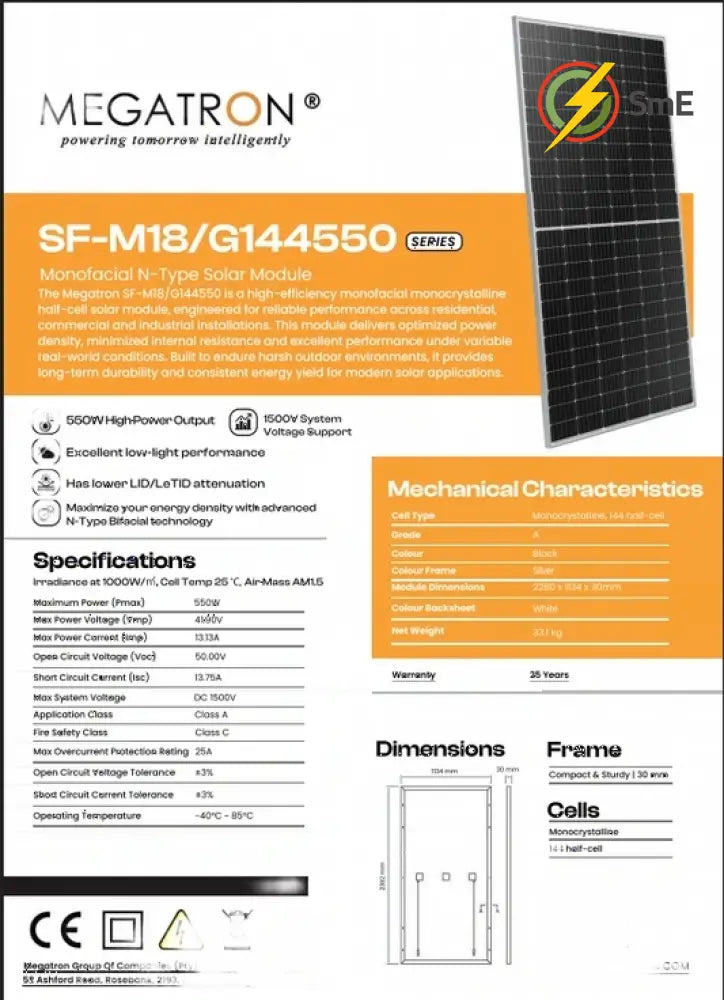 590w Megatron Solar Panel
