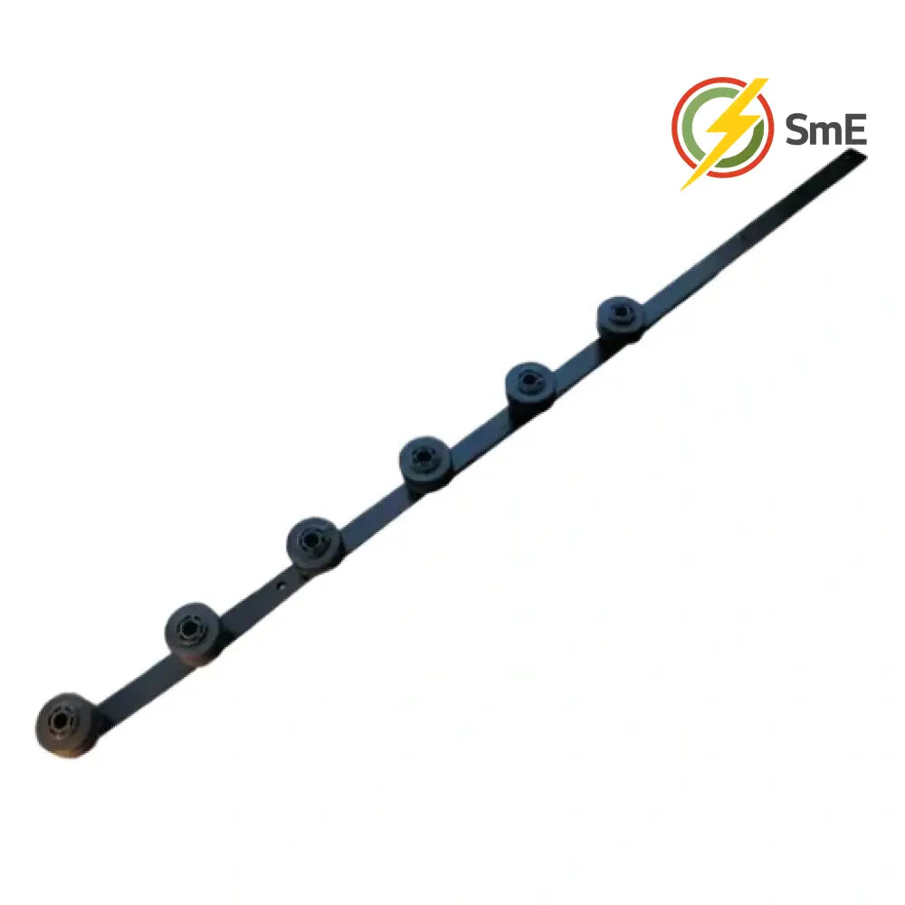 6 Line Straight Square Tube Black