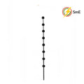 8 Line Round Bar Black