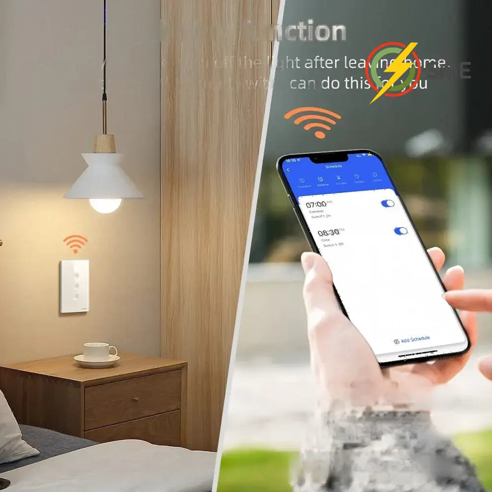 AVATTO Smart Zigbee Touch Groove Light Switch 220V Waterproof Smart Life APP Remote Control Works With Tuya Alexa