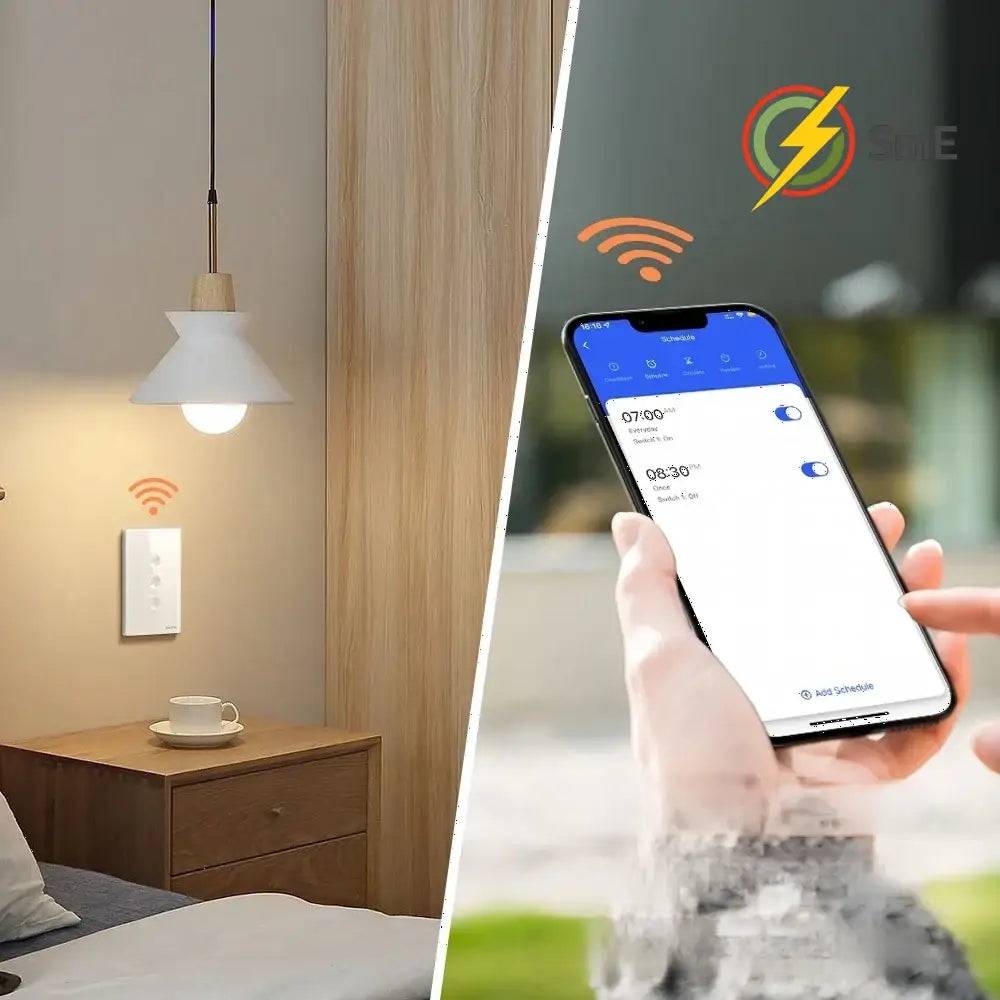 AVATTO Smart Zigbee Touch Groove Light Switch 220V Waterproof Smart Life APP Remote Control Works With Tuya Alexa