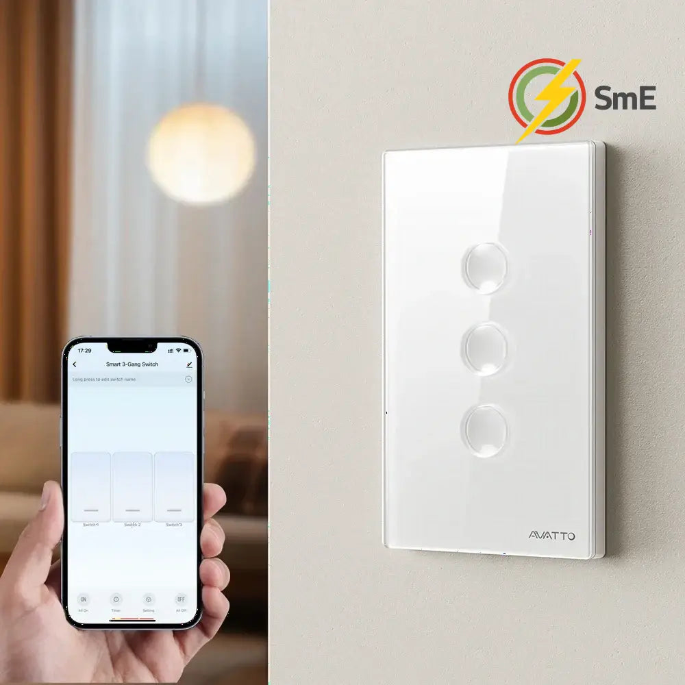 AVATTO Smart Zigbee Touch Groove Light Switch 220V Waterproof Smart Life APP Remote Control Works With Tuya Alexa