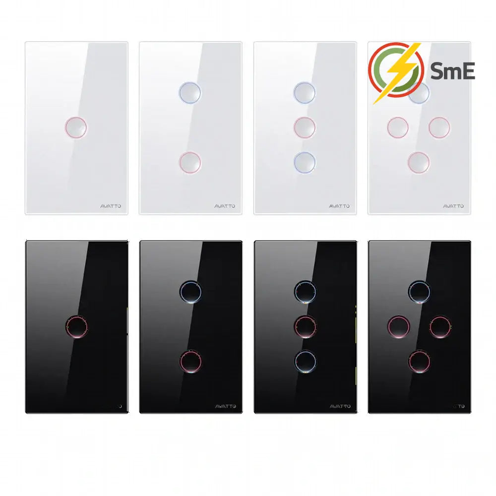 AVATTO Smart Zigbee Touch Groove Light Switch 220V Waterproof Smart Life APP Remote Control Works With Tuya Alexa