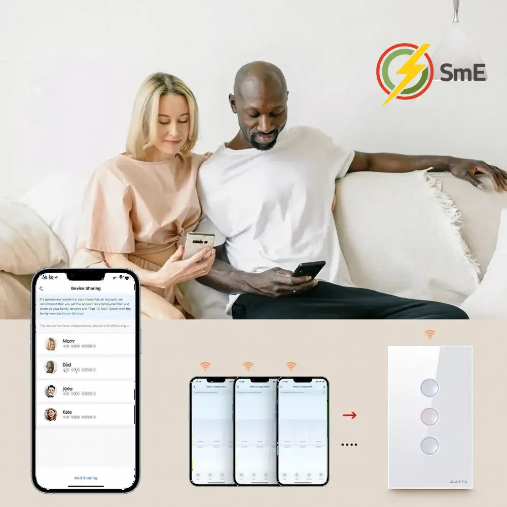 AVATTO Smart Zigbee Touch Groove Light Switch 220V Waterproof Smart Life APP Remote Control Works With Tuya Alexa