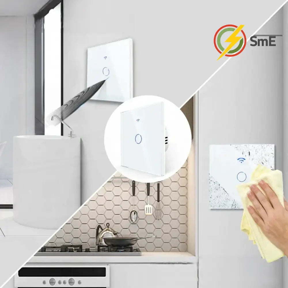 AXUS EU WiFi Smart Light Switches Touch Switch RF433 No Neutral Wire Smart Home Life Tuya App Control Support Alexa