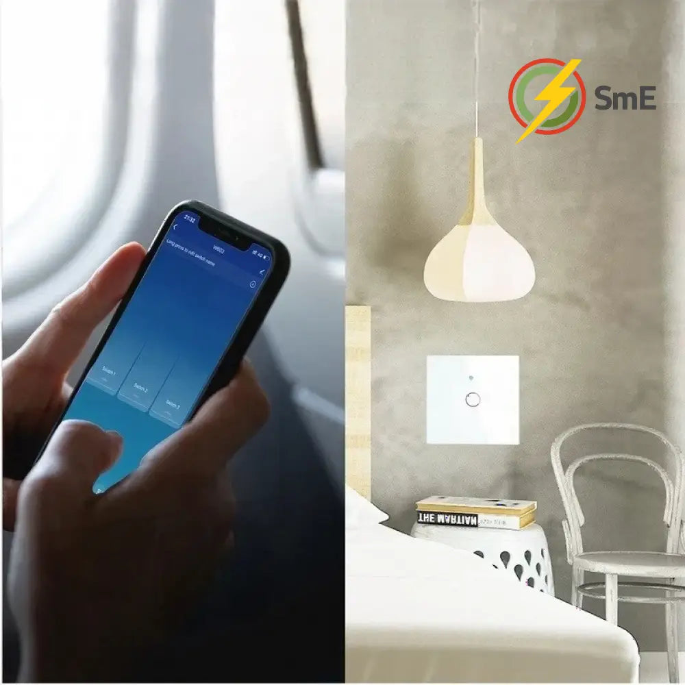 AXUS EU WiFi Smart Light Switches Touch Switch RF433 No Neutral Wire Smart Home Life Tuya App Control Support Alexa