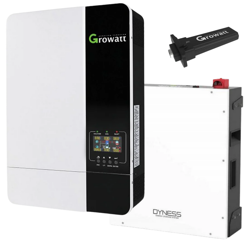 5KW MPPT Growatt Dyness 5.12 Lithium Battery Combo Backup Power Kit 6x Solar 460w Solar Panels Mono