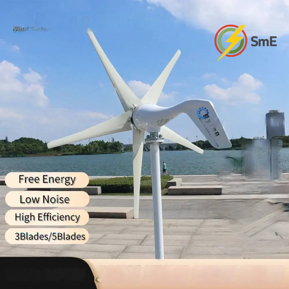 CE Premium Material 5000W 8KW Horizontal Axis Wind Turbine Permanent Magnet Generator 48V 3Phase Alternator For Camping