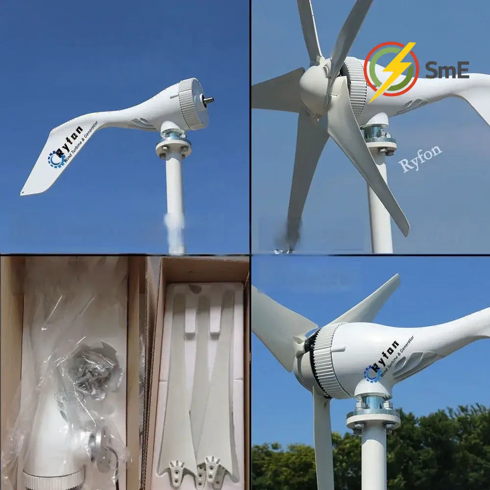 CE Premium Material 5000W 8KW Horizontal Axis Wind Turbine Permanent Magnet Generator 48V 3Phase Alternator For Camping