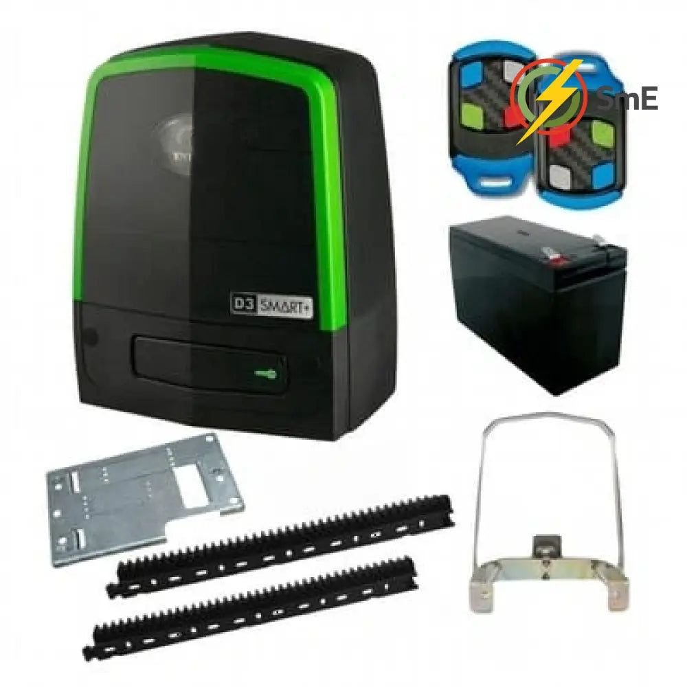 Centurion D3 Smart+ Gate Motor Full Kit – WiFi Enabled, 300kg Capacity with Anti-Theft Bracket, 4m Nylon Racks & 12V Battery