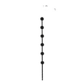 6 Line Round Bar Black