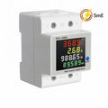 D52-3065 DIN Rail Electric Energy Meter DC14-600V 63A Voltage Current Power Monitor with LCD Display for Electrical
