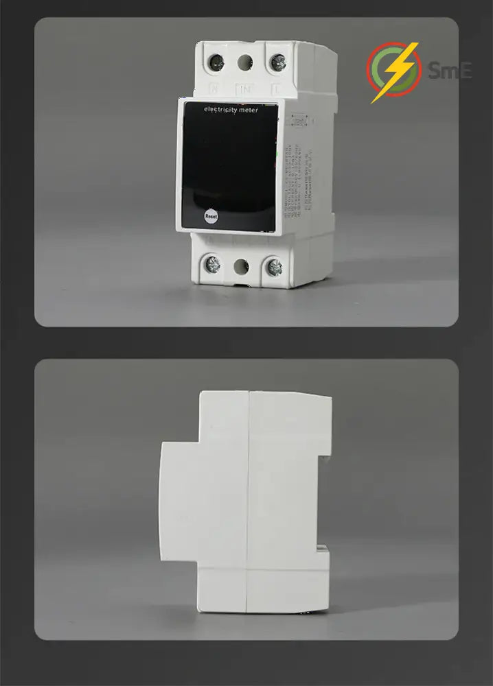 Digital Energy Meter Din Rail Electricity Usage Monitor AC30-400V Voltmeter Ammeter Watt Kwh Frequency Power Meter
