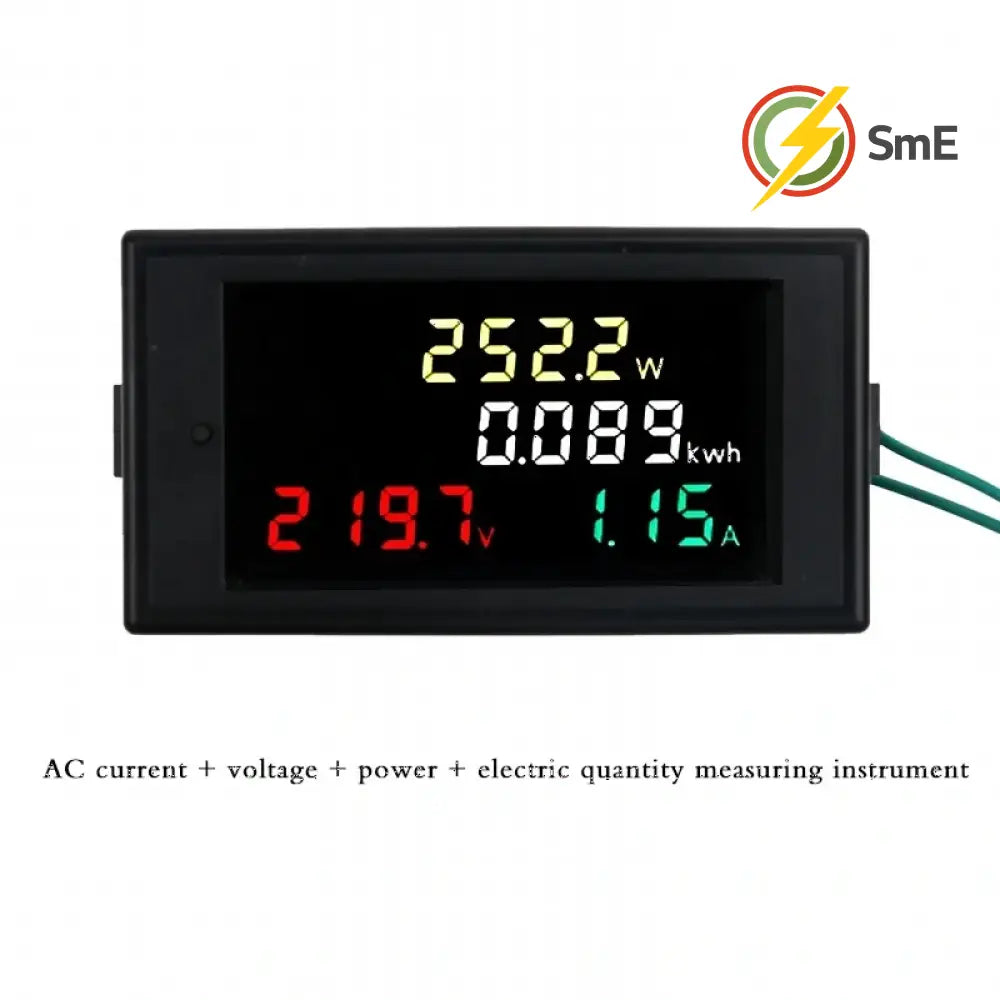 High quality d69-2049 hd color liquid crystal active power meter digital display ac voltmeter ammeter.