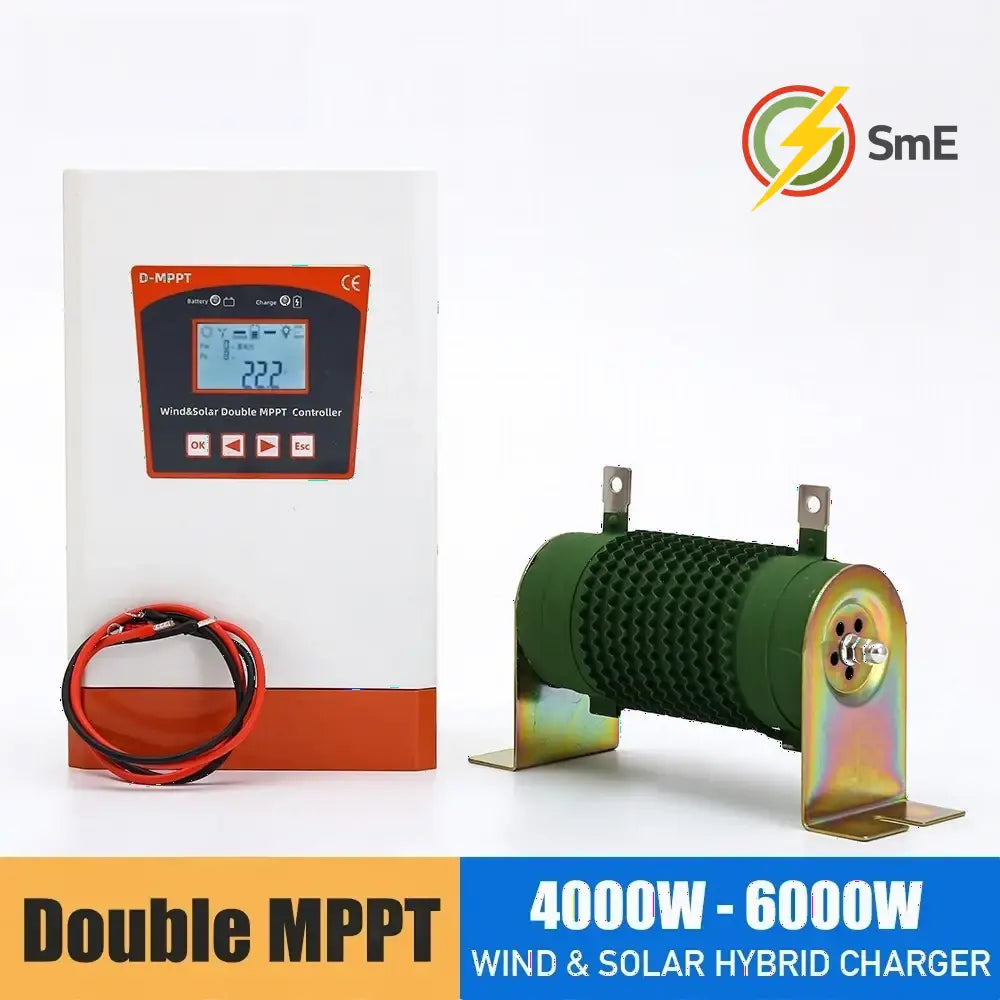 Hybrid Controller 6000W 12V 24V 48V Auto Boost Charger Wind Turbine Generator Solar Panel With Dump Load Hybrid System