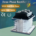 MDS 200A 3-Phase Diode Rectifier Bridge 60A 100A 150A Amp 1600V Bridge Rectifier With Heat Sink Base For Wind Turbine