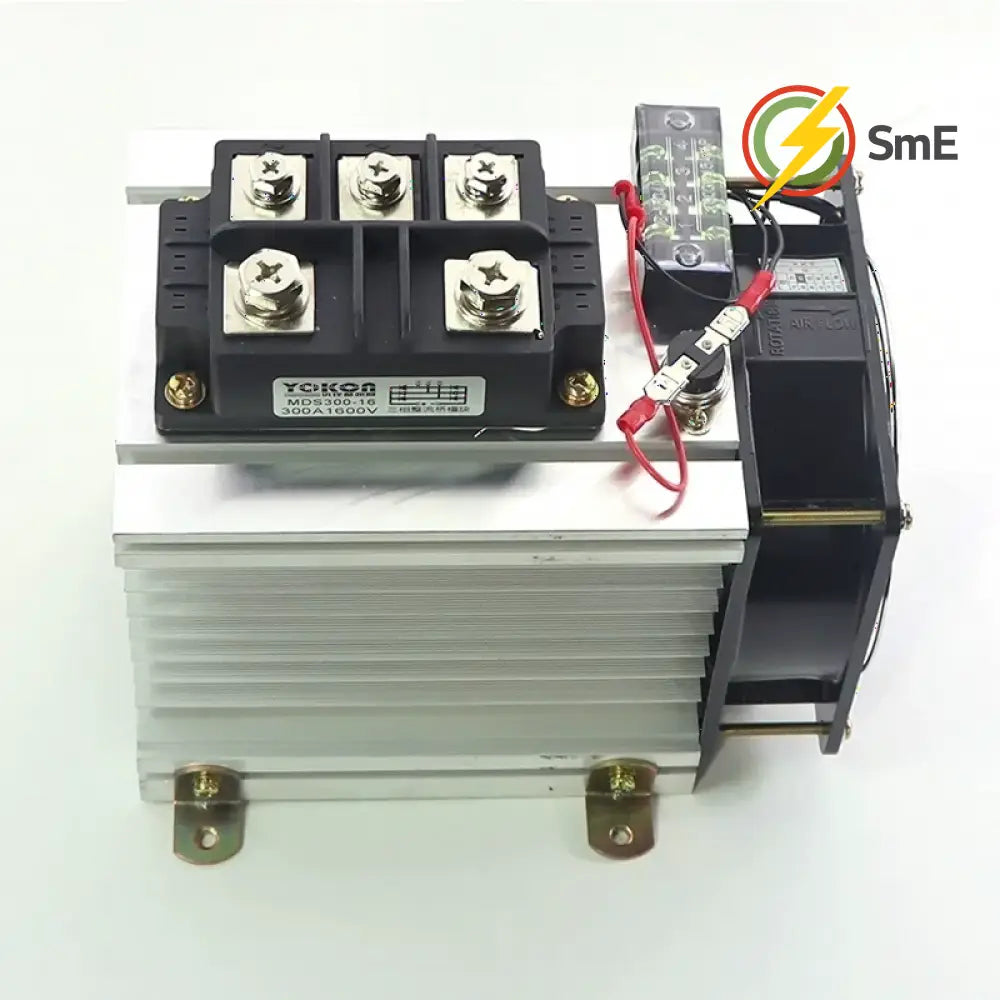 MDS300A1600V High-quality three-phase rectifier bridge module with large radiator + fan MDS300A