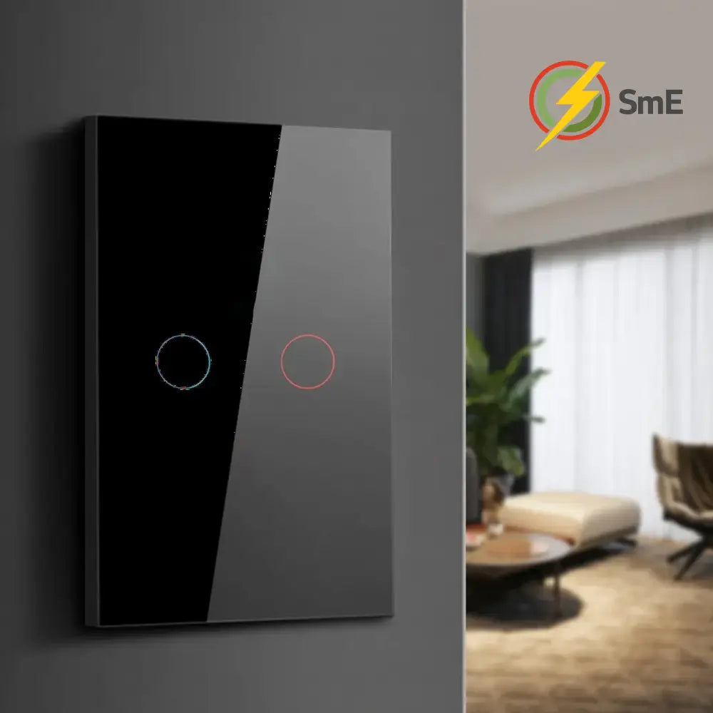 Szaoju Wall Touch Switch EU/US Standard Light Switches LED Crystal Glass Panel AC100-240V Sensor Switches 1/2/3Gang