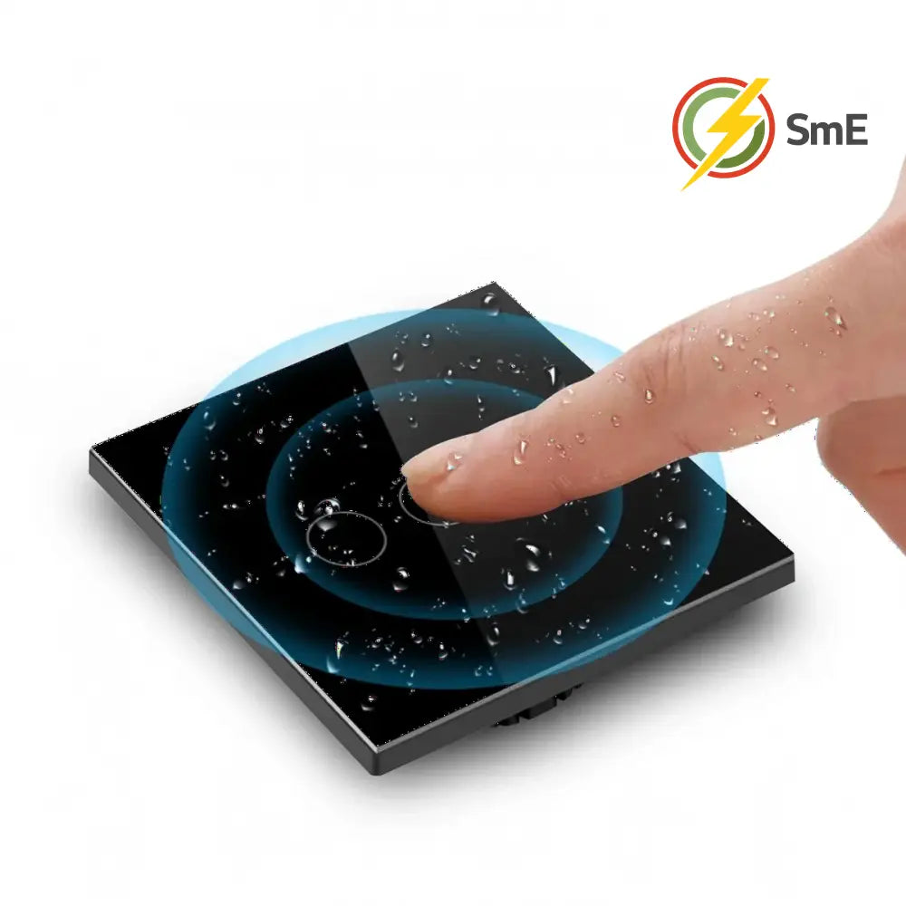 Szaoju Wall Touch Switch EU/US Standard Light Switches LED Crystal Glass Panel AC100-240V Sensor Switches 1/2/3Gang