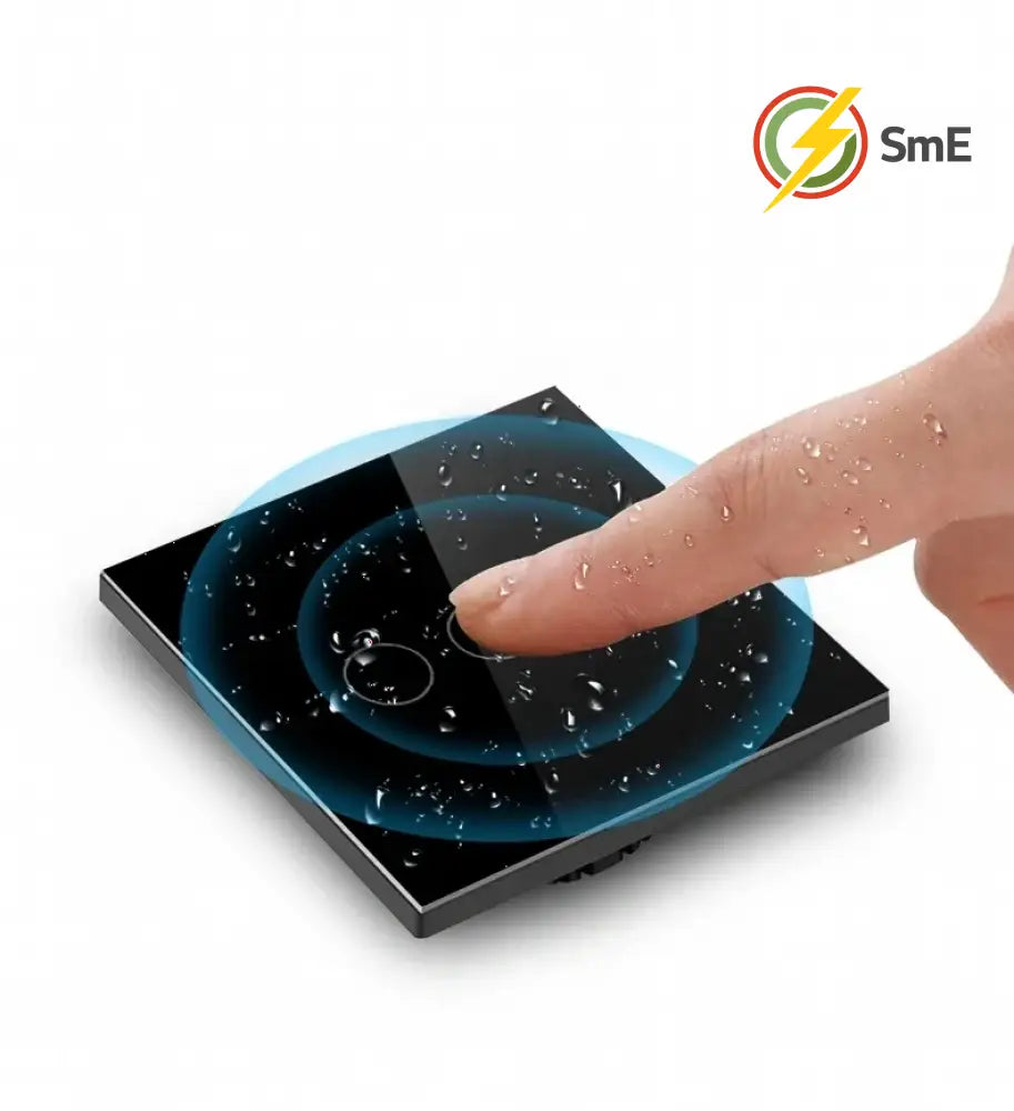 Szaoju Wall Touch Switch EU/US Standard Light Switches LED Crystal Glass Panel AC100-240V Sensor Switches 1/2/3Gang