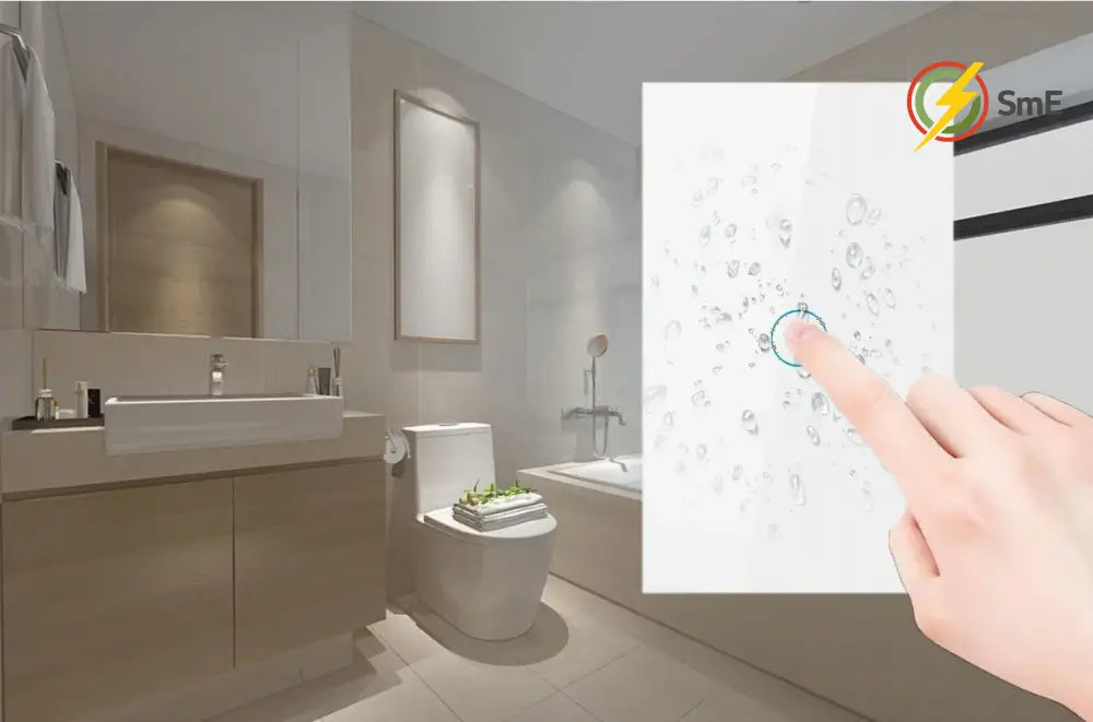 Szaoju Wall Touch Switch EU/US Standard Light Switches LED Crystal Glass Panel AC100-240V Sensor Switches 1/2/3Gang