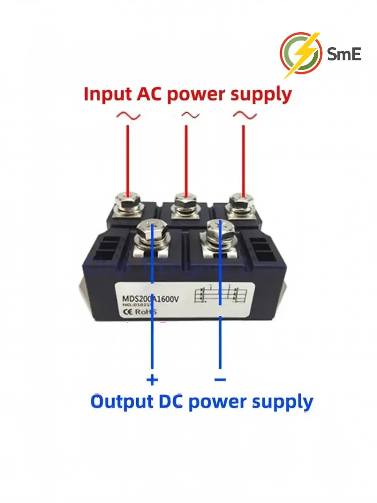 Three phase rectifier bridge MDS75 75A 100A 150A 200A 250A 1600V 2000V AC/DC diode rectifier module