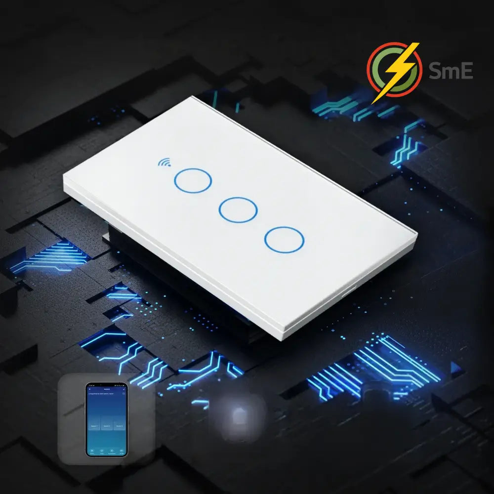 TNCE Tuya US WiFi or Zigbee Smart Wall Switch 1/2/3/4 Gang Wire Touch Sensor LED Light Switches Smart Home Alexa Google