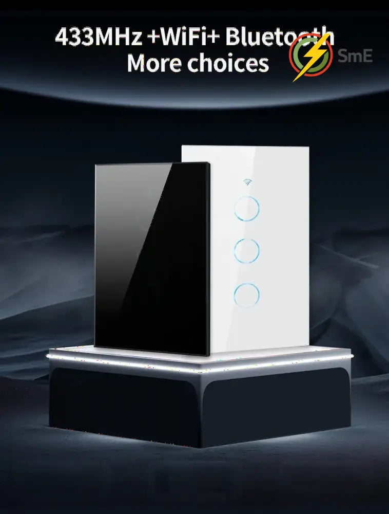 TNCE Tuya US WiFi or Zigbee Smart Wall Switch 1/2/3/4 Gang Wire Touch Sensor LED Light Switches Smart Home Alexa Google