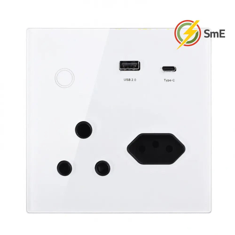 Tuya Wifi Smart South Afraic Socket - White / South Africa