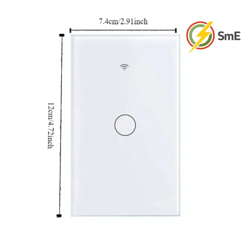 US Plug WiFi Smart Light Switch Single Open App Control Touch Sensor Switch Touch Control Remote Control Wall Switch