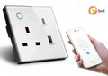 WiFi Wall Socket&USB Charger Universal Plug&UK Standard Works with Tuya Smart Home Socket Crystal Glass Panel Work With